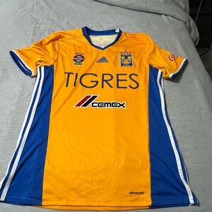 adidas Yellow and Blue Soccer Jersey